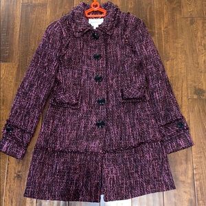 BCBGeneration Black and Pink MIDI Coat size M
